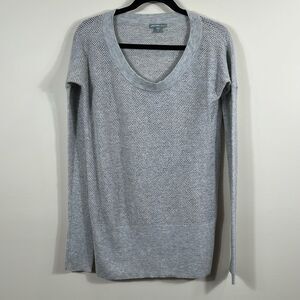 James Perse 80% Wool 20% Cashmere Women Grey Lightweight Sweater Size 4